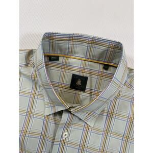 Robert Talbott Classic Shirt Mens Large Plaid Button Down Cotton